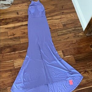 SHEIN Lavender Purple Spaghetti-Strap Prom Dress